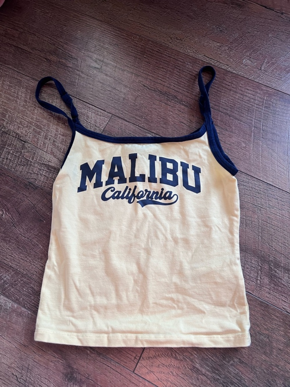 Streetwear Society Yellow Tank Top with Navy Trim